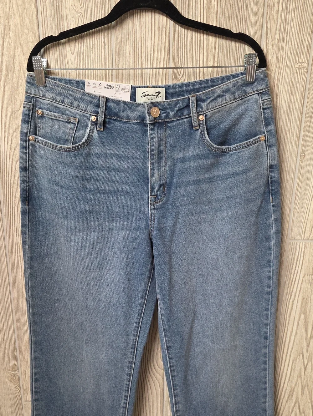 Seven7 Loose Straight Jeans High Rise Womens Size 8 NWT